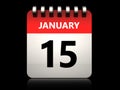 3d 15 january calendar