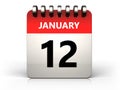 3d 12 january calendar