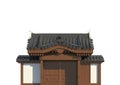 Japanese building isolated on white background 3d illustration Royalty Free Stock Photo