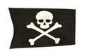 3D illustration Jolly Roger pirate flag isolated on a white background Royalty Free Stock Photo