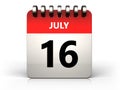 3d 16 july calendar