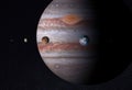 3D illustration of Jupiter with gargantuan red spot Royalty Free Stock Photo