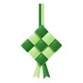 3D Illustration of Ketupat. Vector Illustration