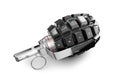 3d Illustration of Keyboard grenade concept, isolated white