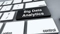 3D Illustration Keyboard with the Word Big Data Analytics Royalty Free Stock Photo
