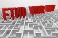 3d illustration labyrinth , complex problem solving concept Royalty Free Stock Photo