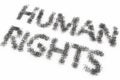 Human Crowd Forming HUMAN RIGHTS