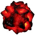 3D illustration of lava exploision Royalty Free Stock Photo