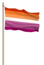 3d illustration Lesbian Pride flag
