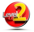 Level 2 3d. Royalty Free Stock Photo