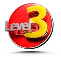 Level 3 3d. Royalty Free Stock Photo