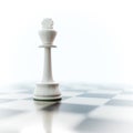 a lonely white king on a chess board Royalty Free Stock Photo