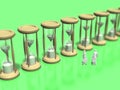 3D illustration of look at the hourglass