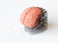 3d illustration of low poly human brain repair concept Royalty Free Stock Photo