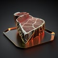 3D illustration of low style of juicy steak