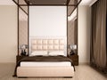 3d illustration of Luxury elegant bedroom