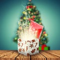 3d illustration of a magical gift box for christmas time Royalty Free Stock Photo