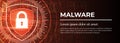 Malware. The Handsome Red Digital Background. Vector. Royalty Free Stock Photo