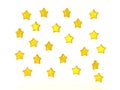 3D illustration of many shiny stars