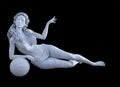 3d render of marble Venus