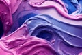 Spectacular image of purple and pink liquid ink churning together, with a realistic texture and great quality. 3d render Royalty Free Stock Photo