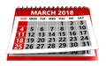 march 2018 calendar