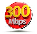 300 mbps 3d. Royalty Free Stock Photo