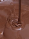 3D Illustration of a Melted brown chocolate