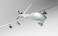 Military drone armored with missiles u.s. airstrike