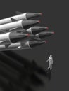 3D illustration of missile