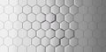 3d illustration of modern honeycomb background aluminium top down view