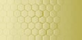 3d illustration of modern honeycomb background gold color top down view