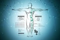 Molecular structure of human body Royalty Free Stock Photo