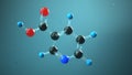 3D illustration Molecule Vitamin B3 Royalty Free Stock Photo