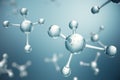 3D illustration molecules. Atoms bacgkround. Medical background for banner or flyer. Molecular structure at the atomic
