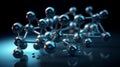 3D illustration molecules. Atoms background. Medical background Royalty Free Stock Photo