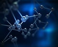 3d illustration of molecules chemical science background Royalty Free Stock Photo