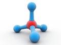 Molecules in medical background. 3d render Royalty Free Stock Photo
