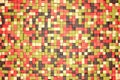 3d illustration: mosaic abstract background, colored blocks brown, red, pink, green, beige, yellow color. fall, autumn. Range of s