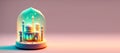 3D Illustration of Mosque for Ramadan Islmic Celebration Greeting Royalty Free Stock Photo