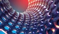 Nano surface, crystal structure, molecular lattice, internet technology. Abstract hi-tech background