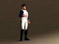 3d illustration of Napoleon Bonaparte