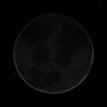 3D illustration of New Moon, the most dark lunar phase of our satellite Royalty Free Stock Photo