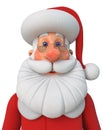 3d illustration Cheerful model of Santa Claus