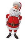 3d illustration Cheerful model of Santa Claus