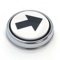 3D illustration of next button UI UX icon isolated on white background Royalty Free Stock Photo