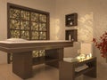 3d illustration of nice massage room