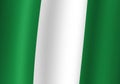 nigeria national flag 3d illustration close up view