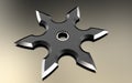 3d illustration of ninja shuriken stars isolated