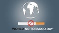 3D illustration of No smoking and World No Tobacco Day. 3D Illustration